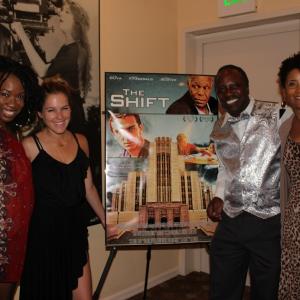 actress Kamesha Duncan actress Casey Fitzgerald  actor Nay K Dorsey costars of The Shiftwith friend Michele R Turner at movie premiere in Hollywood 2013