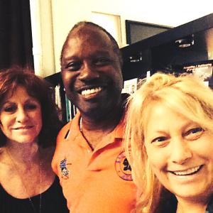 Movie & Television casting director,Ellen Jacoby, actor-writer, Nay K. Dorsey & movie producer, Alison Savitch together in Hollywood, California. 26 August 2014
