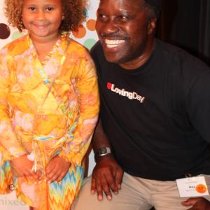 ActorWriter Nay K Dorsey with actress Grace Colbert of the Interracial Cheerios commercials at the Multiracial Mixed Race event June 2014