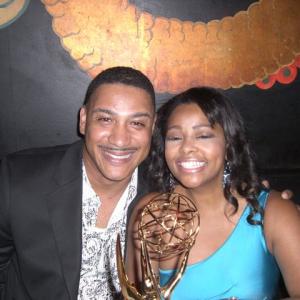Actress Anthonia Kitchen with husband Dr. Ronald Kitchen at Emmy party.