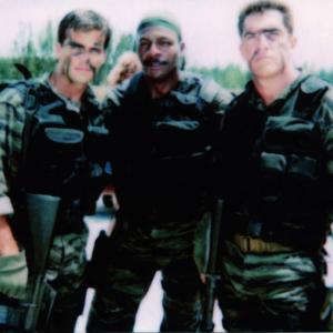 Christopher Douglas Carl Weathers  Mike White cast photo Shadow Warriors Assault on Devils Island