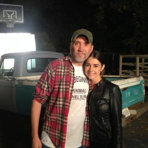 With Allison Paige on the set of The Wrong Side of Right