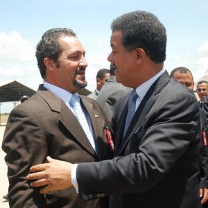 Richard Douglas with the Dominican Republic President Leonel Fernandez Petrocaribes Cumbre Maracaibo Venezuela