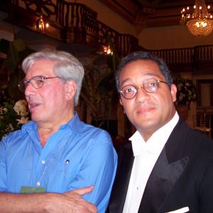 Richard Douglas with Mario Vargas Llosa Book Writer La Fiesta del Chivo