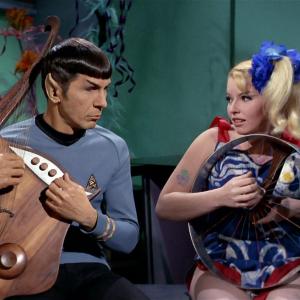 Still of Leonard Nimoy and Deborah Downey in Star Trek 1966