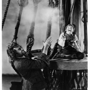 Still of Bobby Driscoll and Geoffrey Keen in Treasure Island 1950