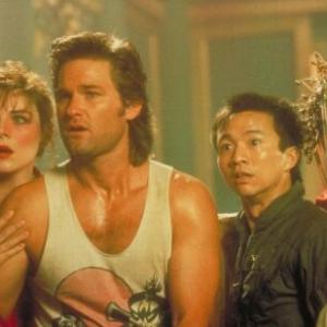 Still of Kim Cattrall, Kurt Russell, Dennis Dun and Suzee Pai in Big Trouble in Little China (1986)