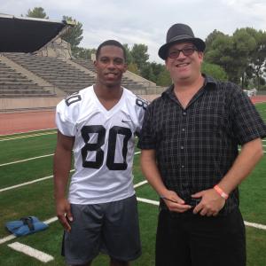 Victor Cruz NY giants and Producer Don Dunn on 2013 Commercial Shoot