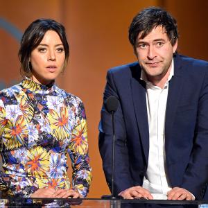 Mark Duplass and Aubrey Plaza at event of 30th Annual Film Independent Spirit Awards (2015)