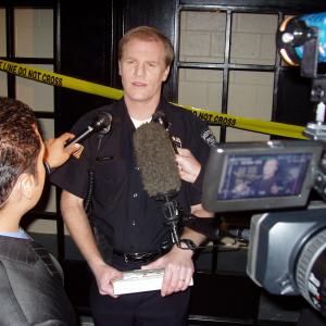 as Seargent Judson on the set of Crimebusters