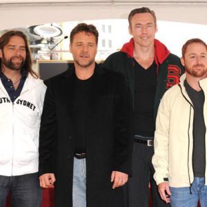 Alan Doyle Russell Crowe Kevin Durand and Scott Grimes at Russell Crowes Walk of Fame ceremony