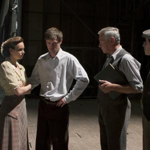 Still of Simon Dutton, Hannah Tointon, Jonas Armstrong and Christopher Williams in Walking with the Enemy (2013)