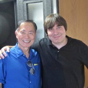 George Takei with Adam Dykstra after George finished narrating, Message from HiroshimaAn Unrecognized Loss.