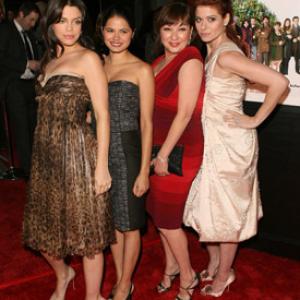Elizabeth Peña, Debra Messing, Melonie Diaz and Vanessa Ferlito at event of Nothing Like the Holidays (2008)
