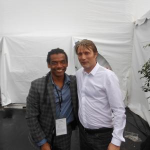 With Mads Mikkelsen Hannibal Casino Royale at the 2014 Independent Spirit Awards