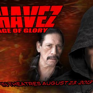 Hector Echavarria and Danny Trejo in Chavez Cage of Glory
