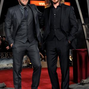 Christian Bale and Joel Edgerton at event of Egzodas. Dievai ir karaliai (2014)