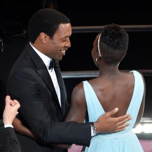 Chiwetel Ejiofor and Lupita Nyongo at event of The Oscars 2014