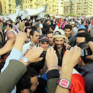 Khaled Nabawy in Tahrir Square