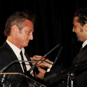 Khaled Nabawy Sean Penn in Cinema for Peace Dinner in Cannes May 18 2011