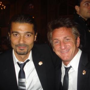 Khaled Nabawy and Sean pean in cinema for peace in cannes 2011