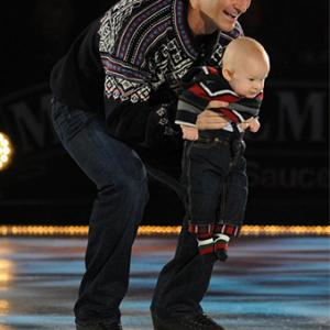 Todd Eldredge with his baby boy Ayrton
