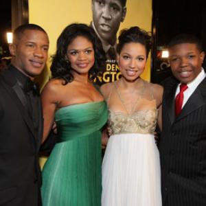 Kimberly Elise, Jurnee Smollett-Bell, Denzel Whitaker and Nate Parker at event of The Great Debaters (2007)
