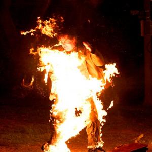 Tom Elliott in a full body burn on Criminal Minds 2011