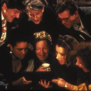 Still of Kenneth Branagh Stephen Fry Emma Thompson Alphonsia Emmanuel and Hugh Laurie in Peters Friends 1992