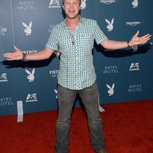 KajErik Eriksen arrives at the 2014 PlayboyBates motel party at Comic Con