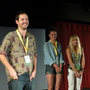 Director Drew Tobia Eleanore Pienta and Dana Eskelson Sidewalk Film Festival 2013 Best Narrative Feature