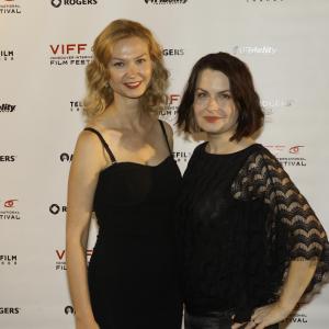 Director Danishka Esterhazy right with producer Ashley Hirt left Opening Gala of Vancouver International Film Festival 2013