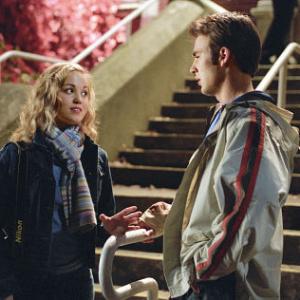 Still of Erika Christensen and Chris Evans in The Perfect Score 2004