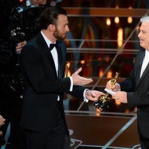 Chris Evans and Alan Robert Murray at event of The Oscars (2015)