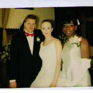 Dwight Ewell as Peaches in the wedding scene from the film The Guru with Actors Dash Mihok and Heather Graham