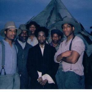 On location for the film Pavilion Pictured center is actor Dwight Ewell