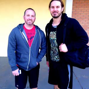 Tommy Faircloth and Tim Lambesis of As I Lay Dying after a workout
