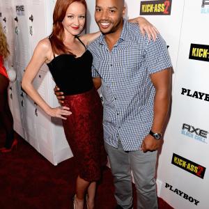 Lindy Booth and Donald Faison at event of Smugis zemiau juostos 2013