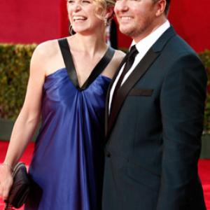Jane Fallon and Ricky Gervais at event of The 61st Primetime Emmy Awards 2009