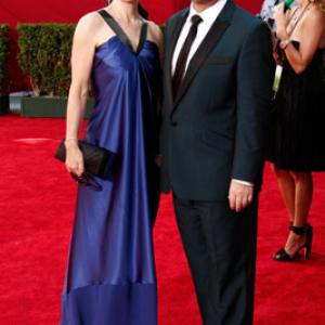 Jane Fallon and Ricky Gervais at event of The 61st Primetime Emmy Awards 2009