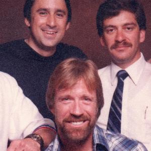 The early days with friend Chuck Norris after live stunt show