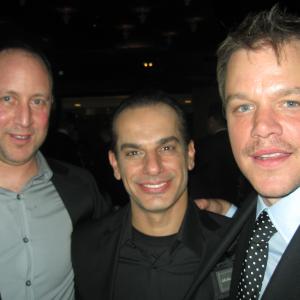 With my Friend Matt Damon and one of the Producers Michael Bronner at the Premiere of Green Zone Feb 2010