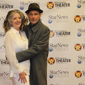 Nicole Farmer and Mark Jeffrey Miller at STAR NEWS Wilmington Theater Awards 2015
