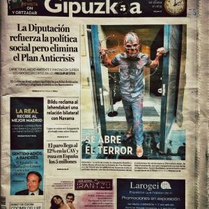 TOK MAKES FRONT PAGE HEADLINES IN SPAIN AT THE SAN SEBASTIAN HORROR FILM FESTIVAL.