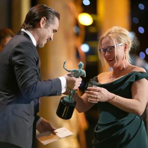 Patricia Arquette and Colin Farrell at event of The 21st Annual Screen Actors Guild Awards (2015)