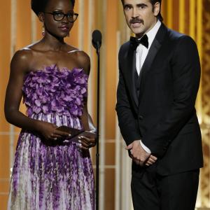 Colin Farrell and Lupita Nyong'o at event of The 72nd Annual Golden Globe Awards (2015)