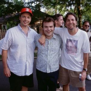 Jack Black Bobby Farrelly and Peter Farrelly in Shallow Hal 2001