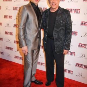 Rick Faugno and Frankie Valli on opening night of Jersey Boys at The Palazzo Hotel in Las Vegas.