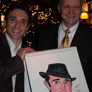Photo of my caricature at Sardis Restaurant in New York City
