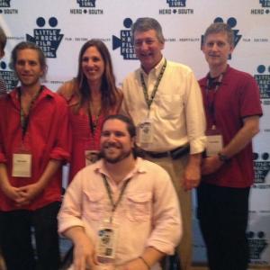 Cast and crew of Discontentment of Ed Telfair winning best short Little Rock Film Festival